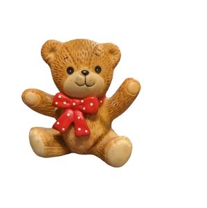 - Vintage Teddy bears with hearts and bows. Set of 2 EUC